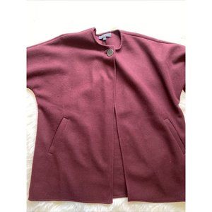 Ann Taylor Ladies Pea Coat Cloak Size XL Maroon